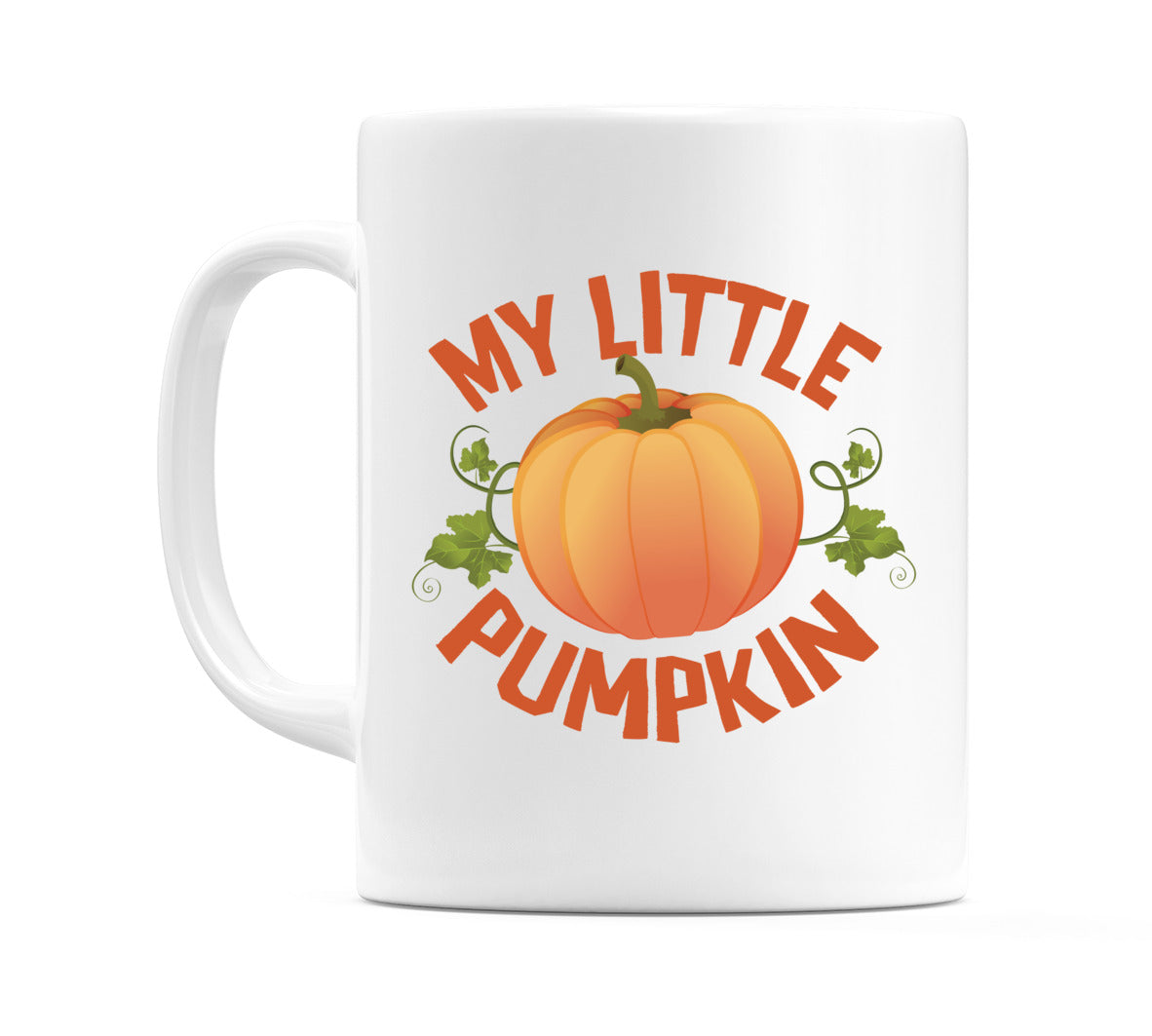 Text of My Little and then image of a Pumpkin and text pumpkin under it