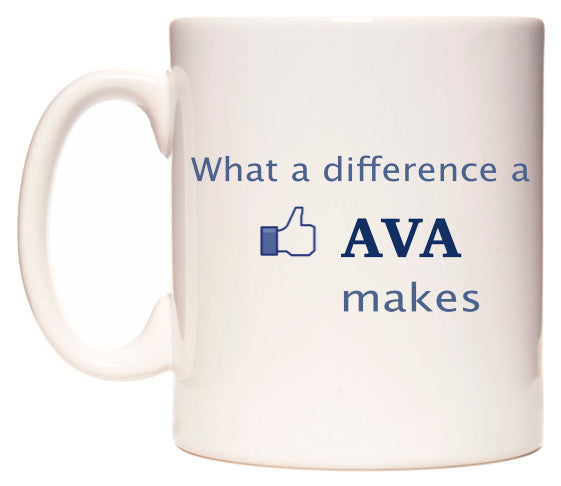 This mug features What A Difference A Ava Makes