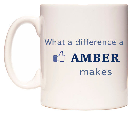 This mug features What A Difference A Amber Makes
