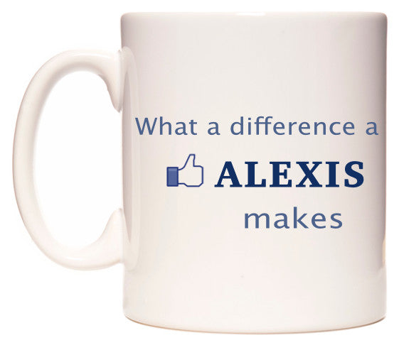 This mug features What A Difference A Alexis Makes