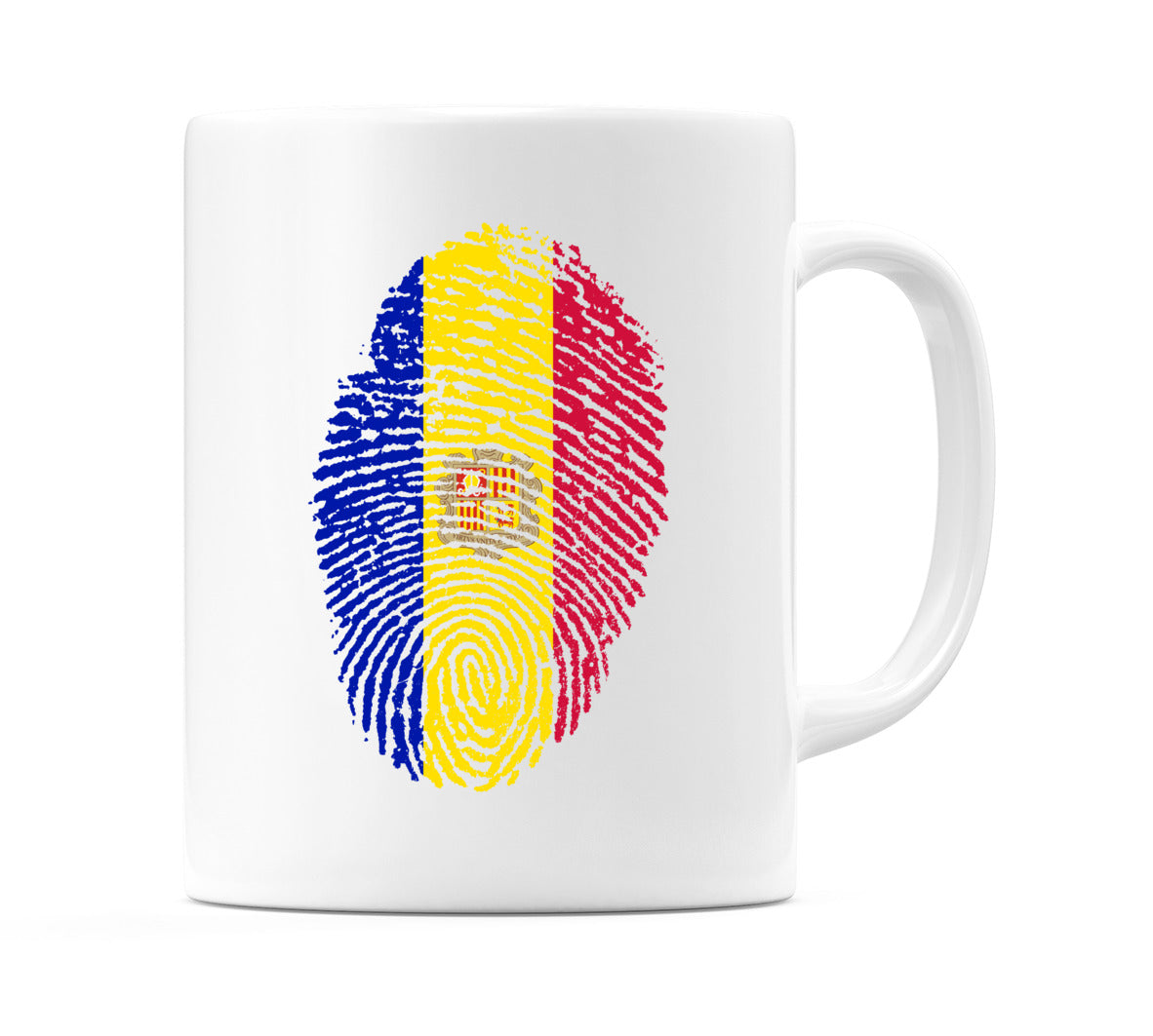 Andorra Finger Print Flag Mug