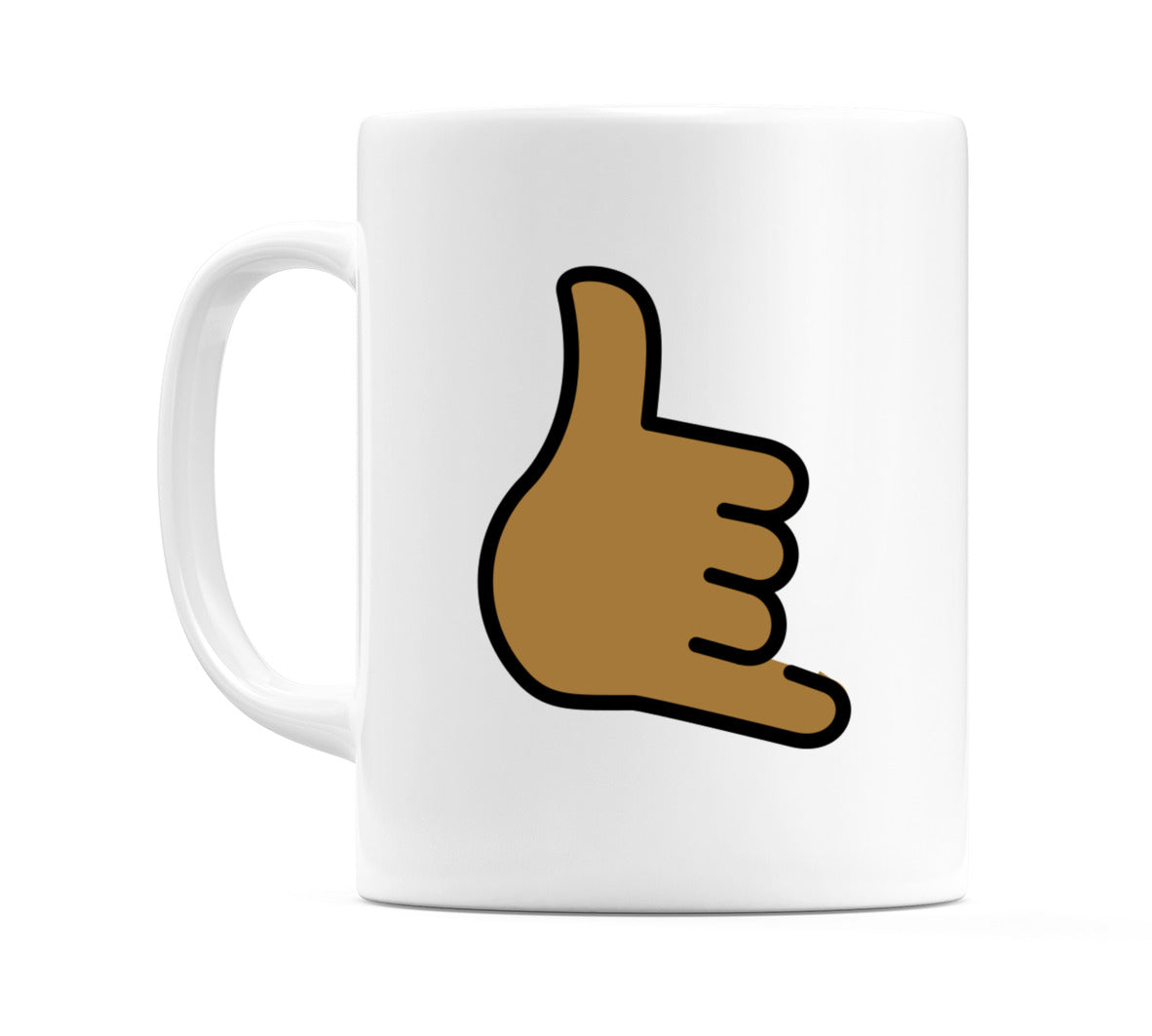 Call Me Hand: Medium-Dark Skin Tone Emoji Mug