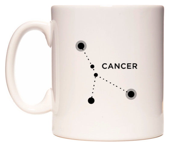 This mug features Cancer Zodiac Constellation