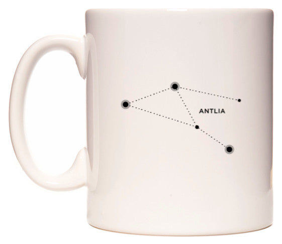 This mug features Antila Zodiac Constellation