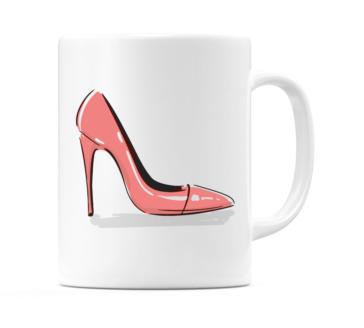 Pink High Heel Shoe Side On Mug