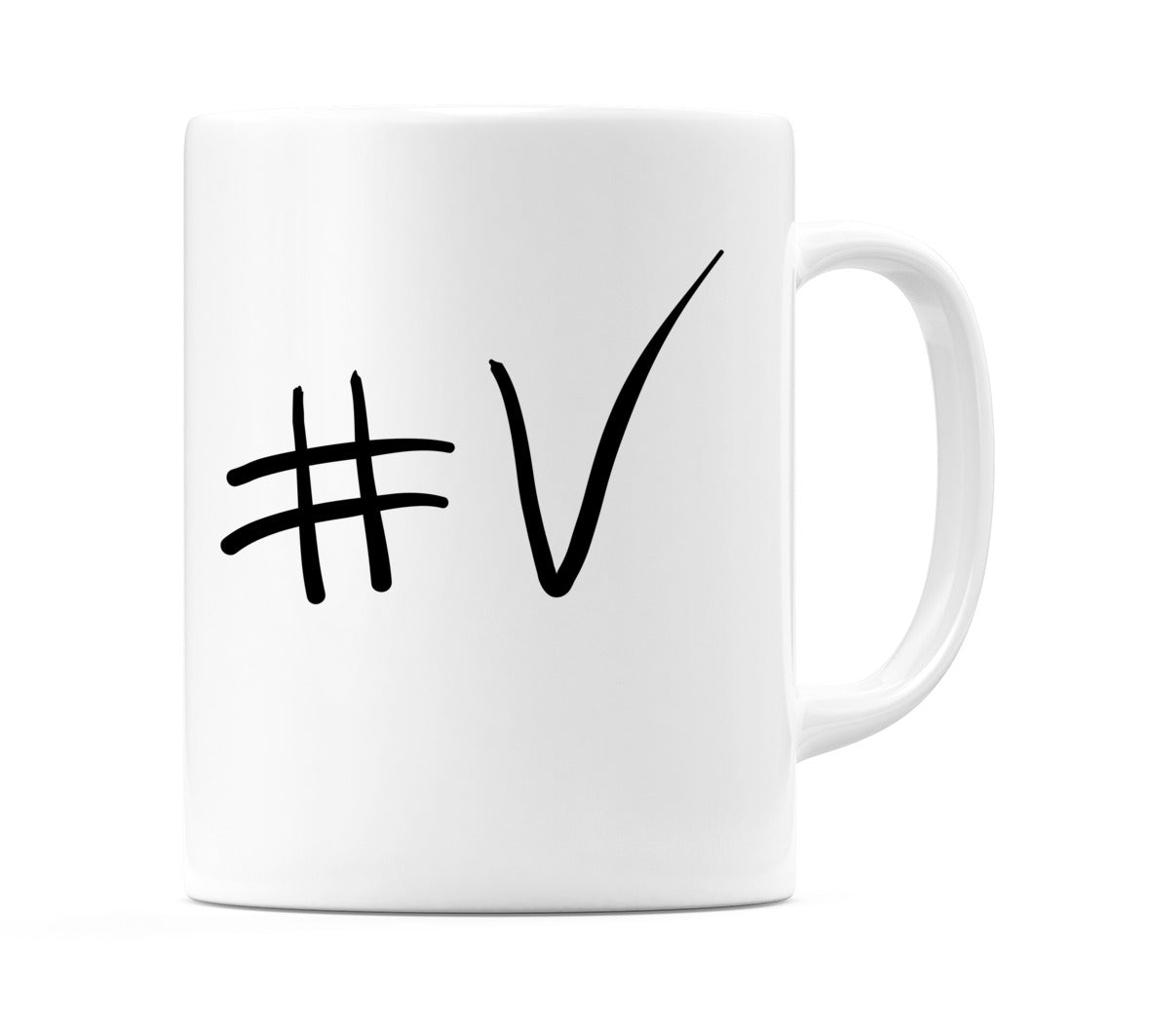 #V Mug