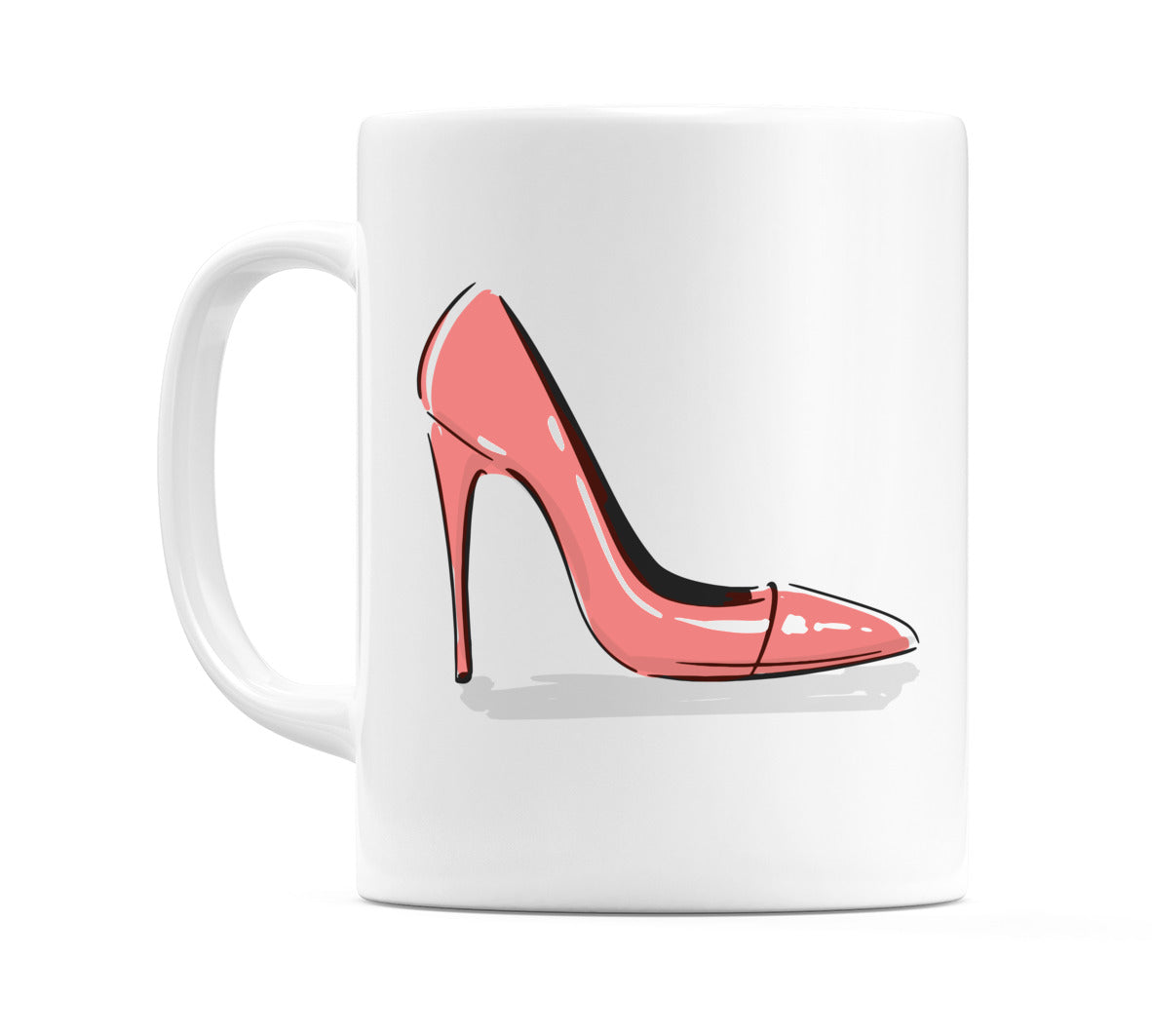 Pink High Heel Shoe Side On Mug
