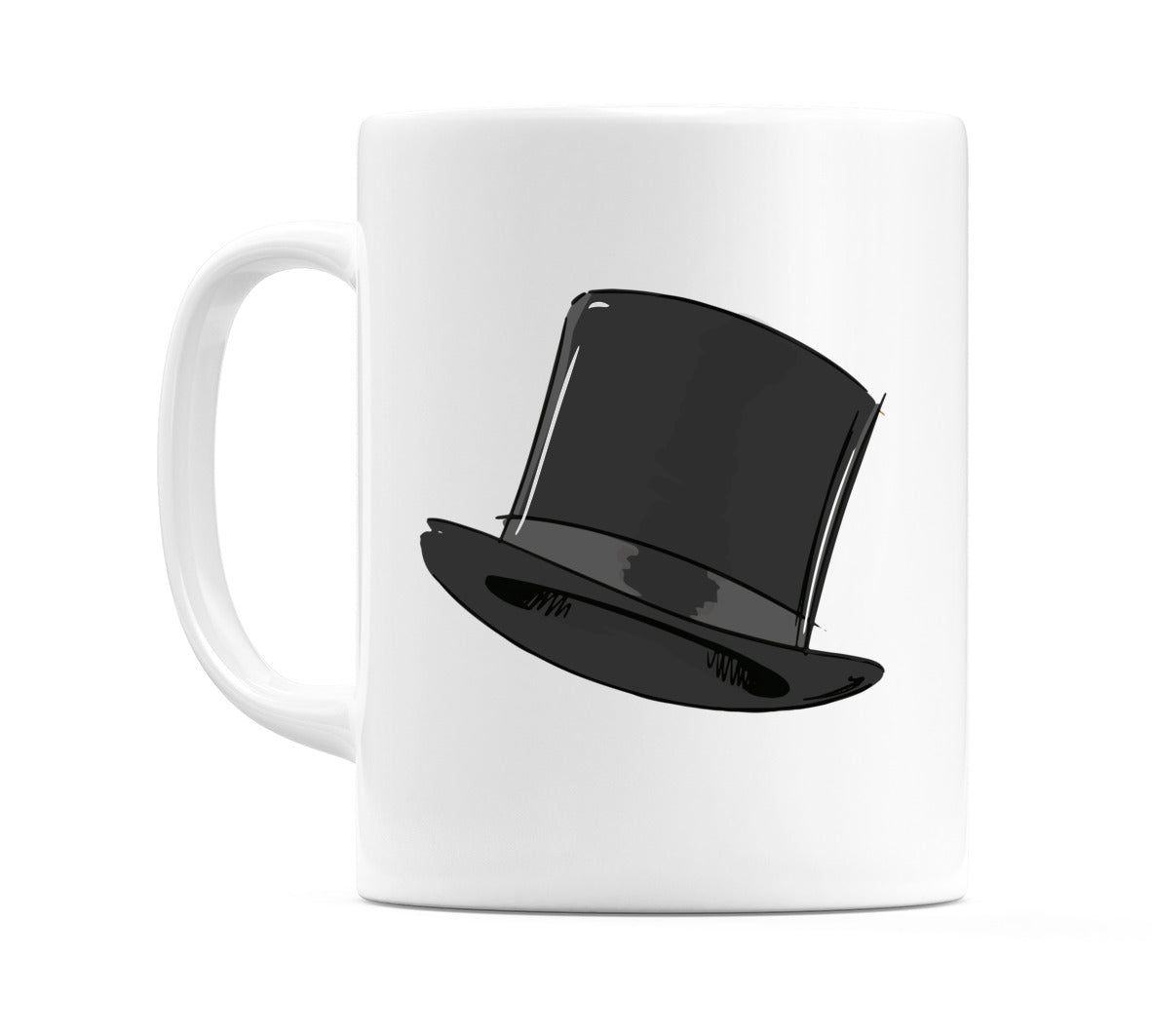 Tall Black & Grey Top Hat Mug