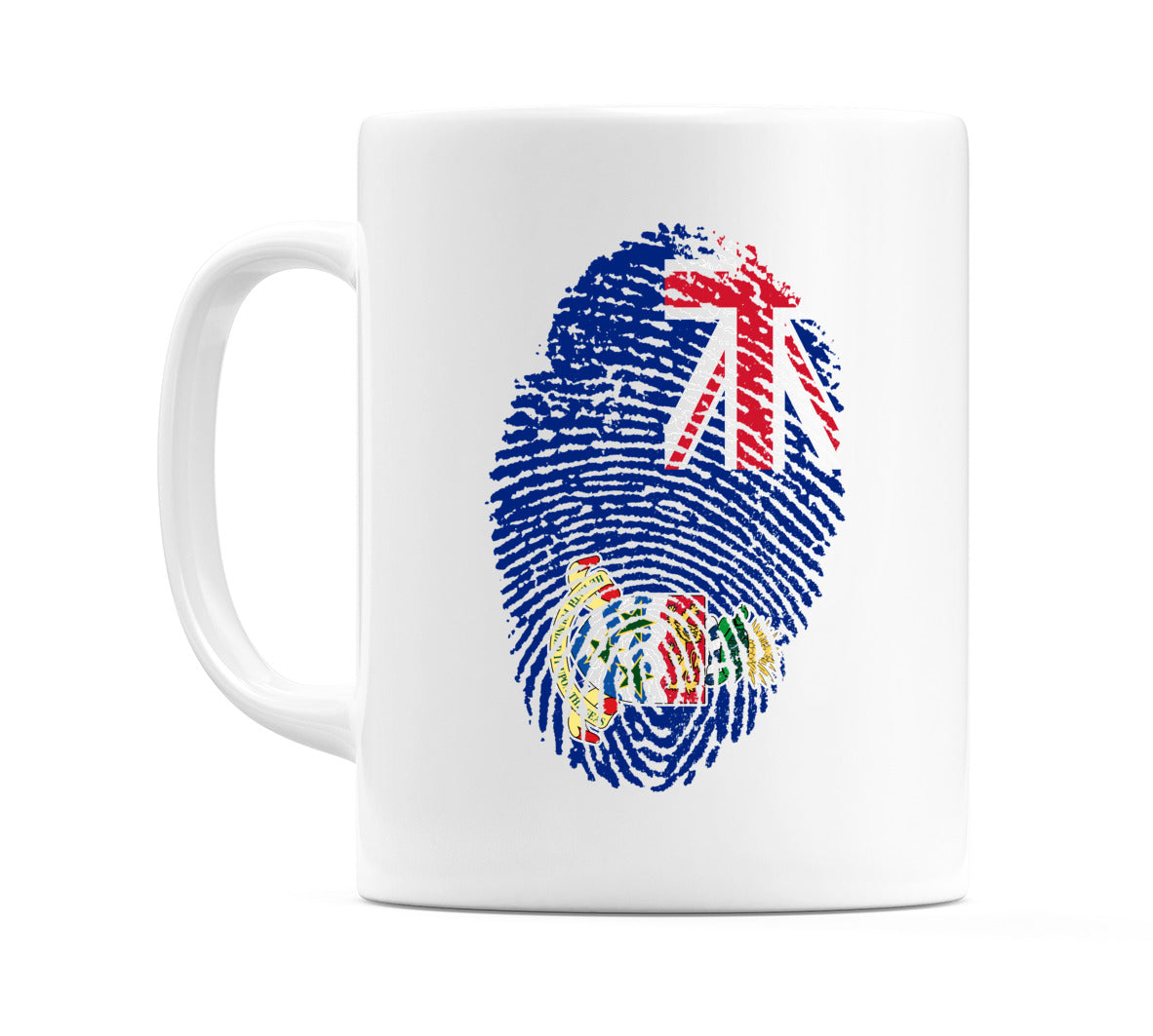 Cayman Islands Finger Print Flag Mug