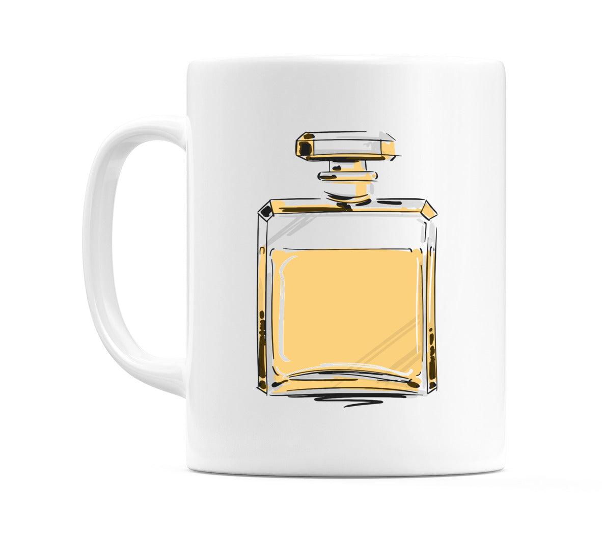 Glass Golden Perfume Bottle Mug