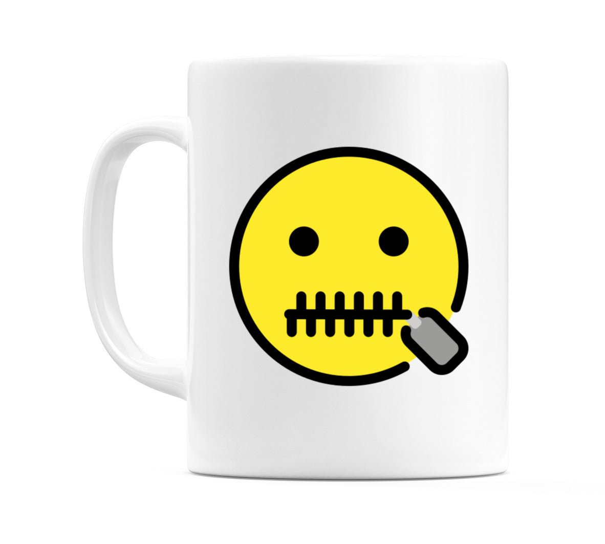 Zipper-Mouth Face Emoji Mug
