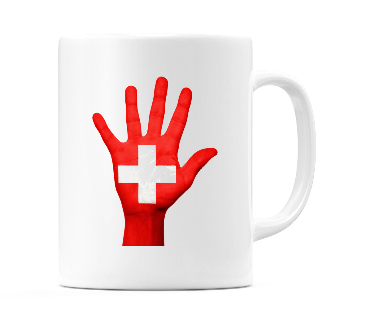 Switzerland Hand Flag Mug
