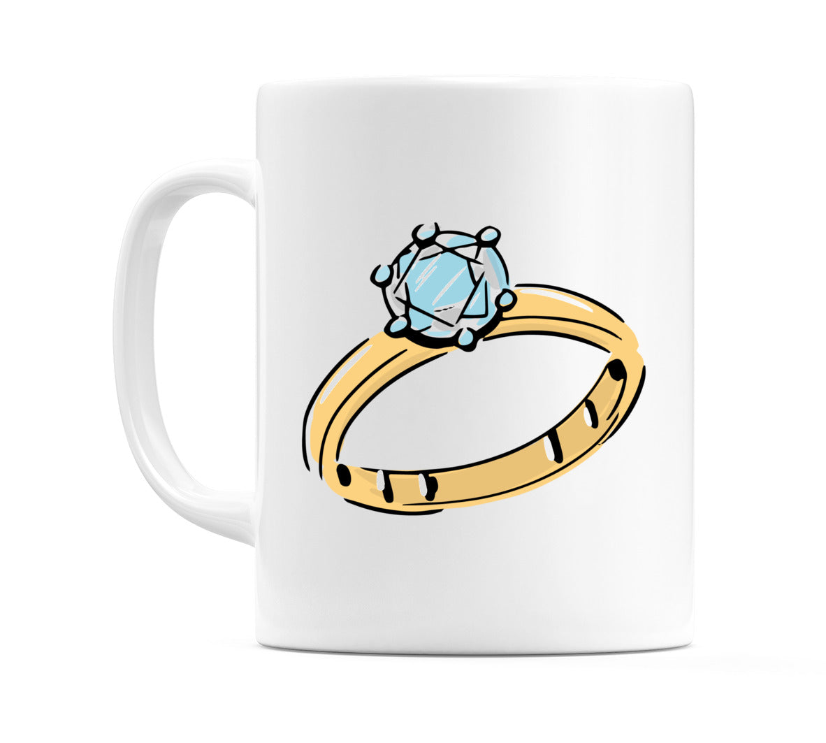 Wedding Ring Side Angled Mug
