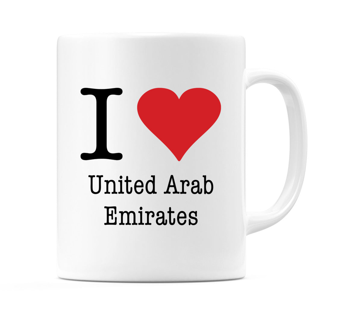 I Love United Arab Emirates Mug