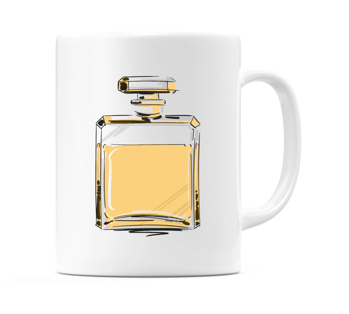 Glass Golden Perfume Bottle Mug
