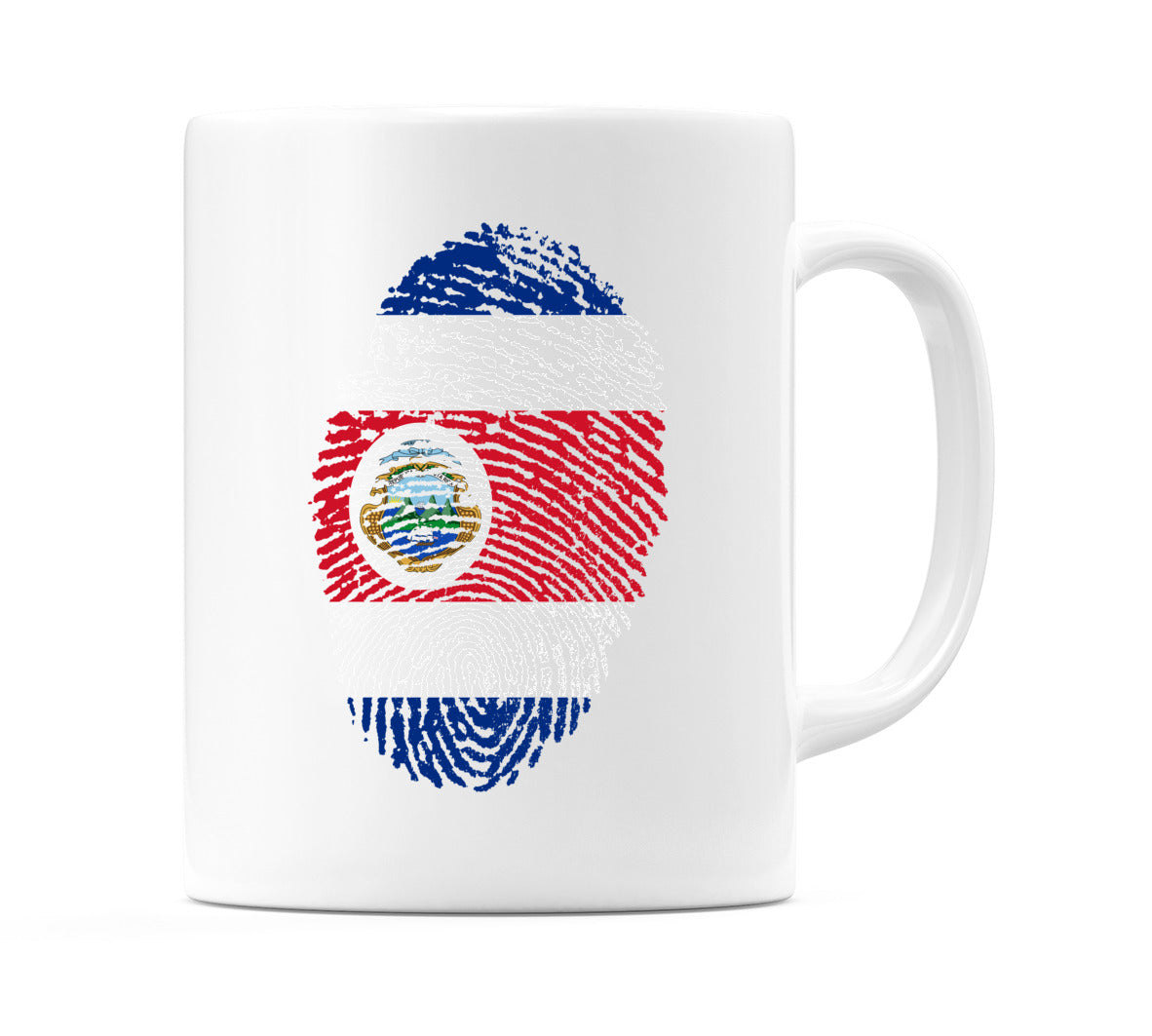 Costa Rica Finger Print Flag Mug