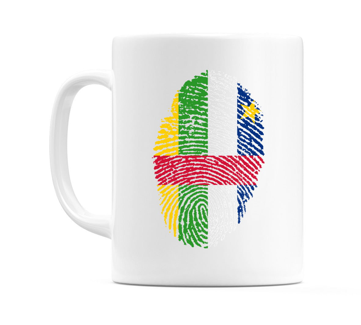 Central African Republic Finger Print Flag Mug