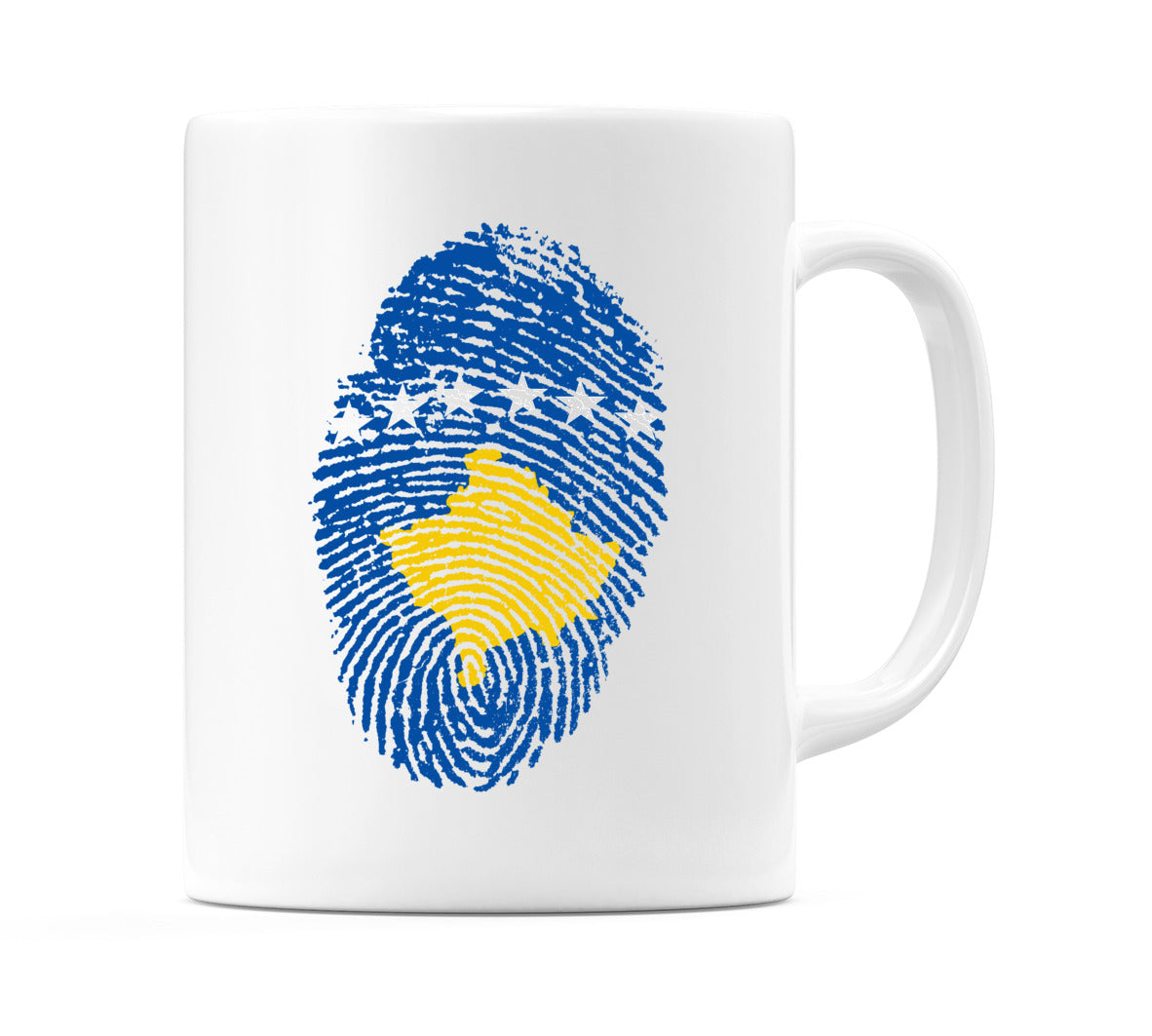 Kosovo Finger Print Flag Mug