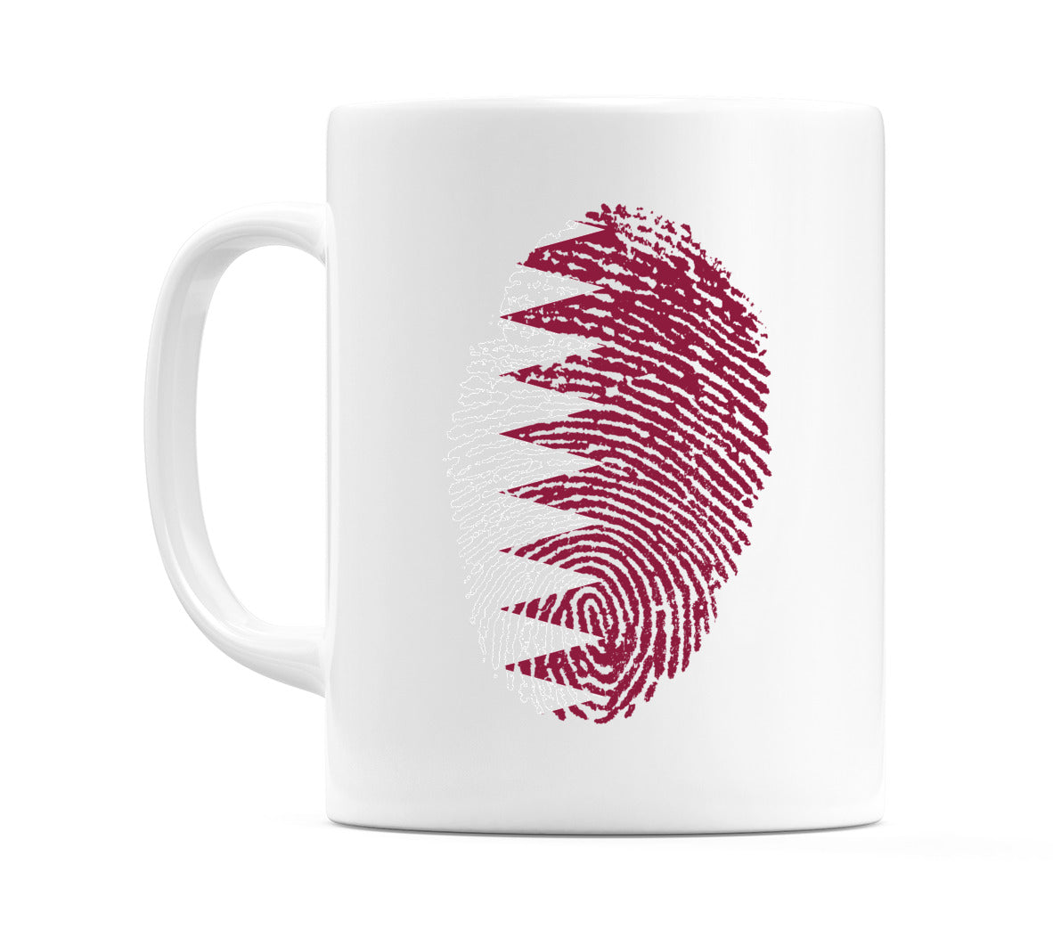 Qatar Finger Print Flag Mug