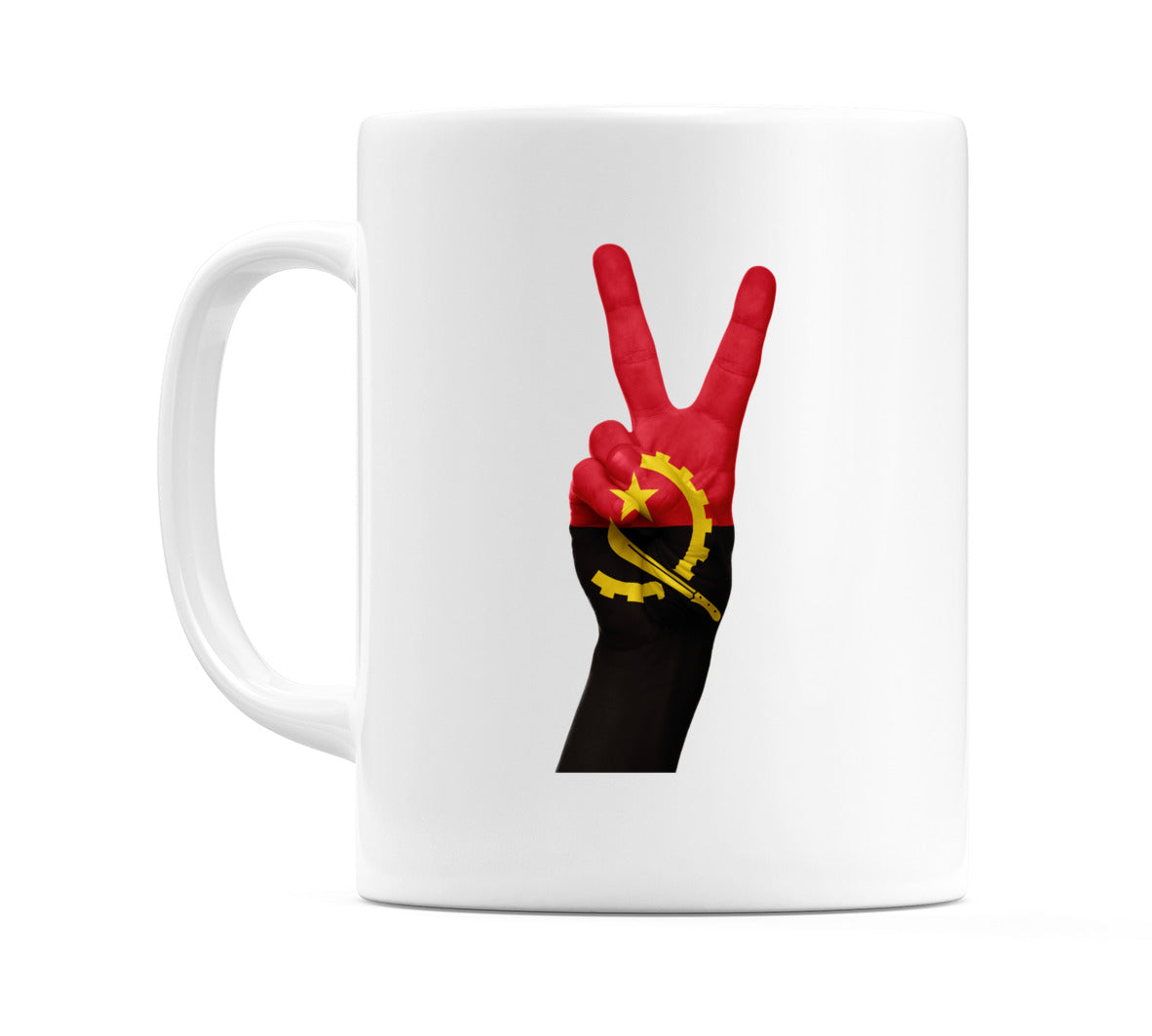 Angola Two Fingers Flag Mug