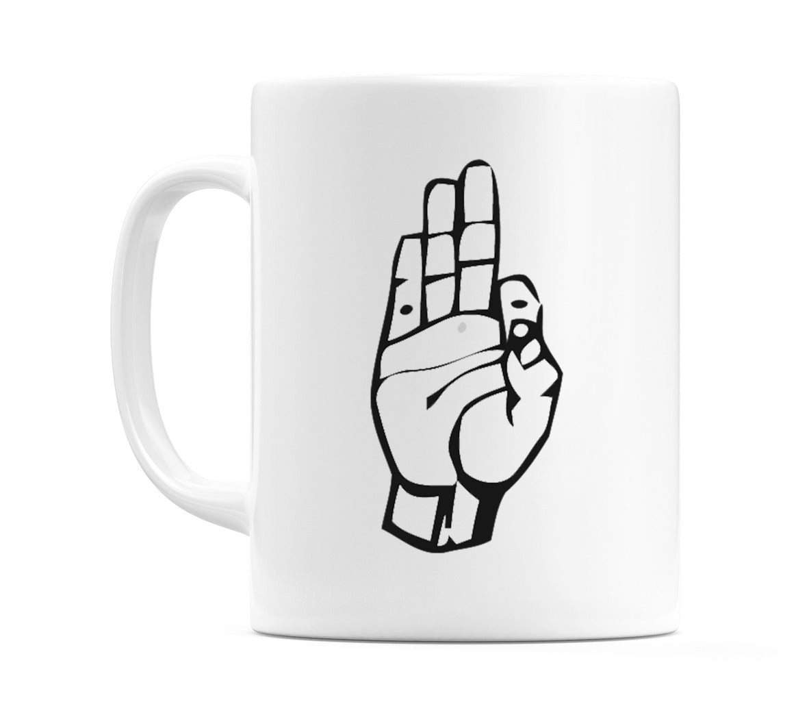 US Sign Language Letter F Mug