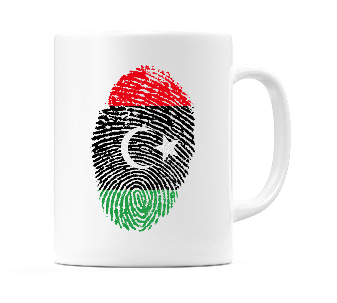 Libya Finger Print Flag Mug