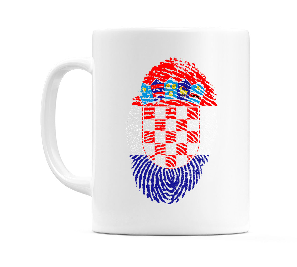 Croatia Finger Print Flag Mug