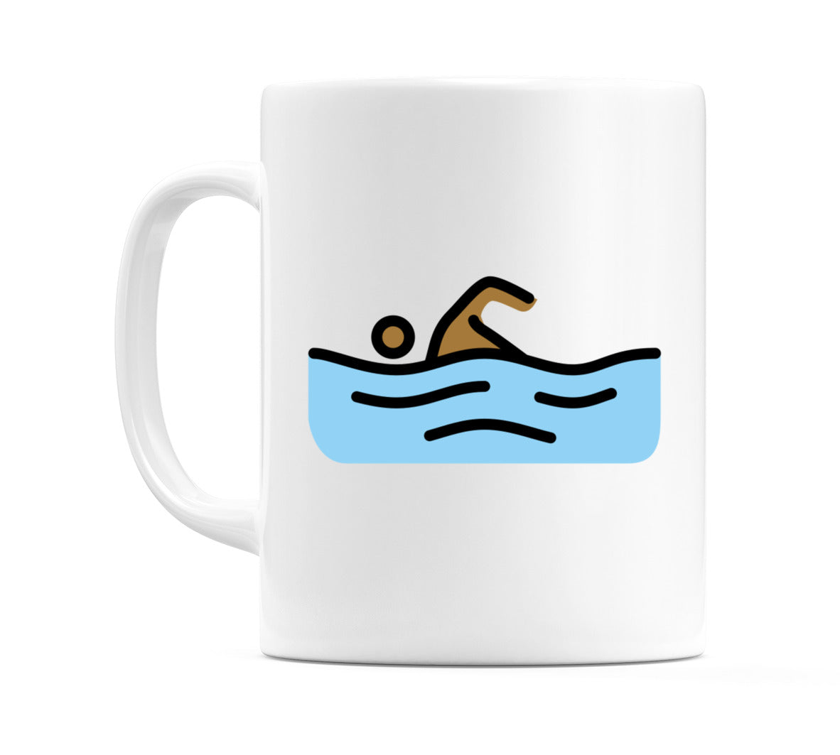 Person Swimming: Medium-Dark Skin Tone Emoji Mug