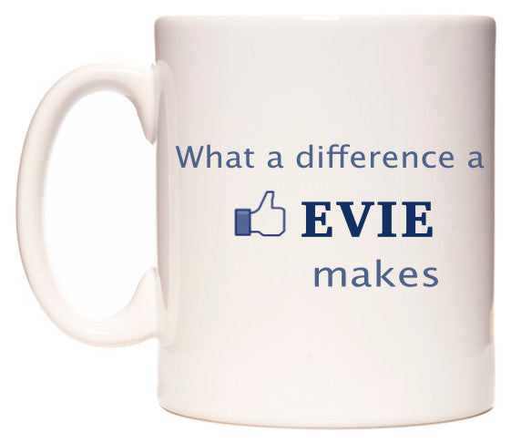 This mug features What A Difference A Evie Makes