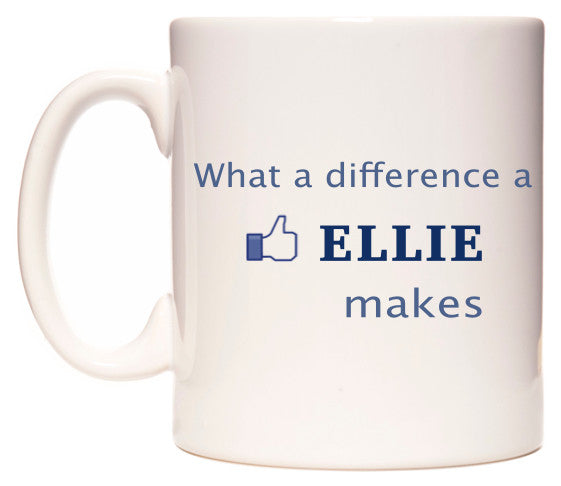 This mug features What A Difference A Ellie Makes