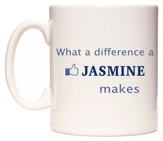 This mug features What A Difference A Jasmine Makes