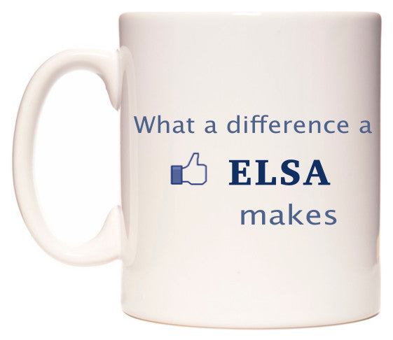 This mug features What A Difference A Elsa Makes