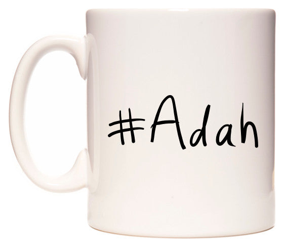 This mug features #Adah