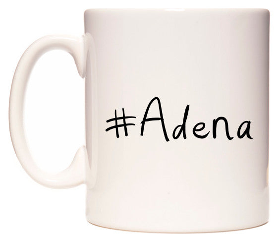 This mug features #Adena