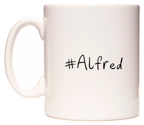 This mug features #Alfred