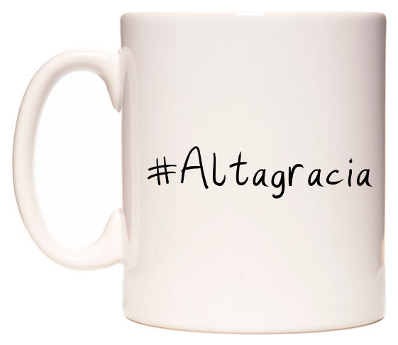This mug features #Altagracia