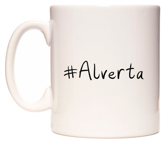 This mug features #Alverta