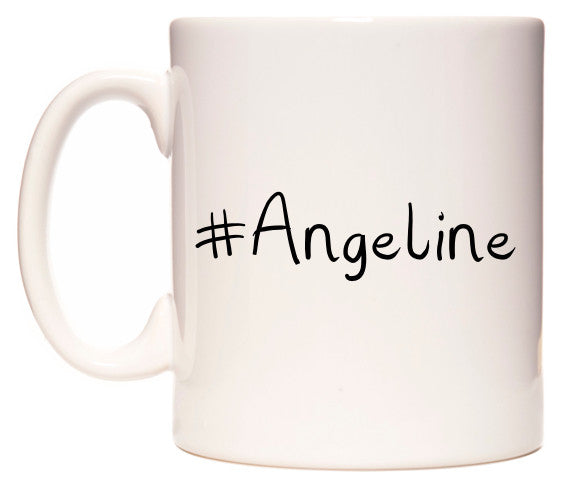 This mug features #Angeline