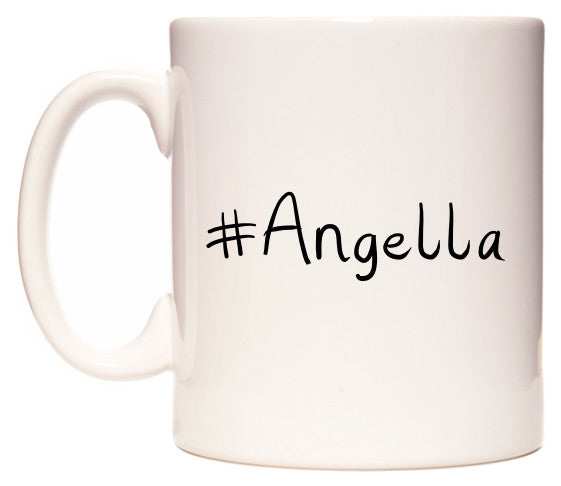 This mug features #Angella