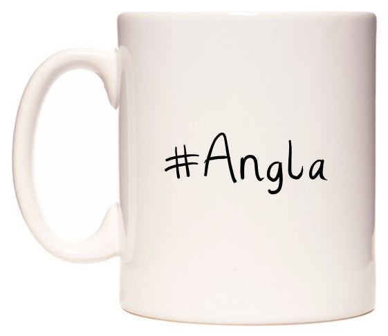This mug features #Angla