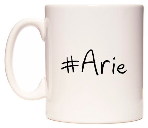 This mug features #Arie