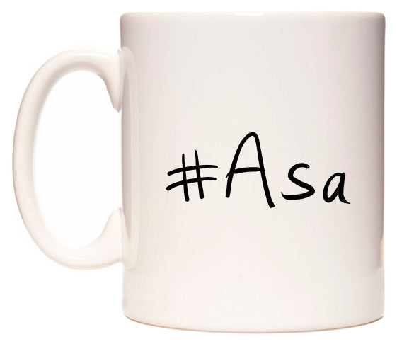This mug features #Asa