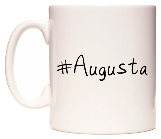 This mug features #Augusta