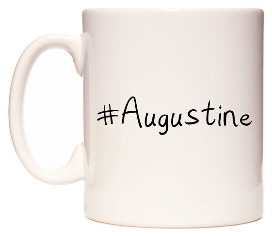 This mug features #Augustine