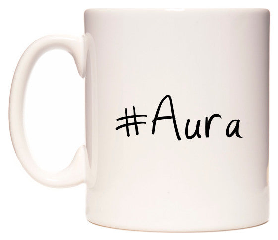 This mug features #Aura