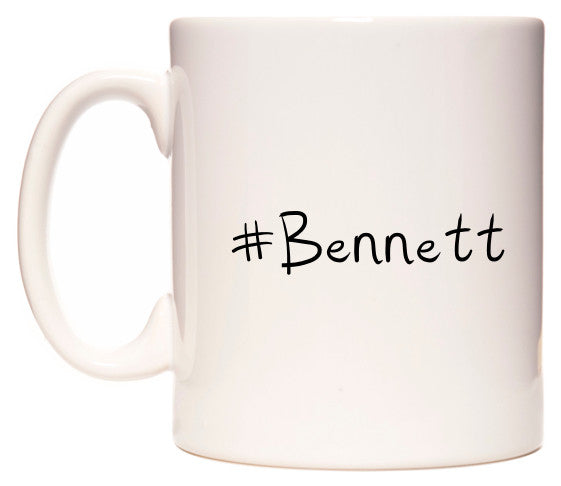This mug features #Bennett