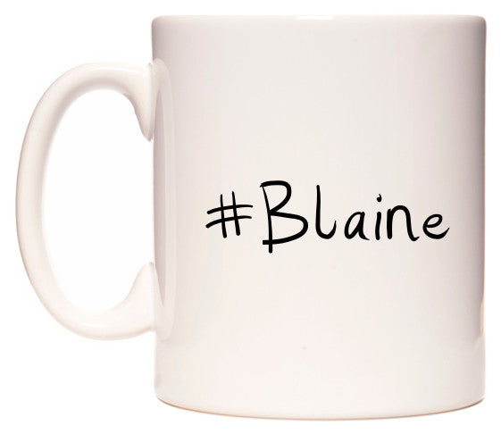 This mug features #Blaine