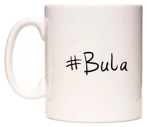 This mug features #Bula
