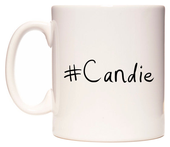 This mug features #Candie