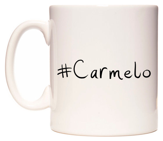 This mug features #Carmelo
